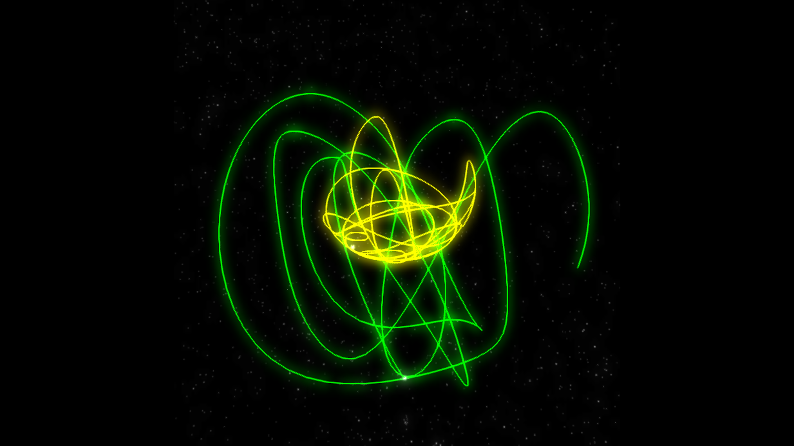 A screenshot of output from the Double Spherical Pendulum demo.
