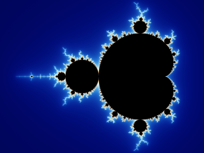 A view of the entire Mandelbrot Set.